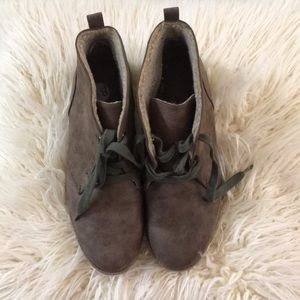 Indigo Leather Ankle Boots